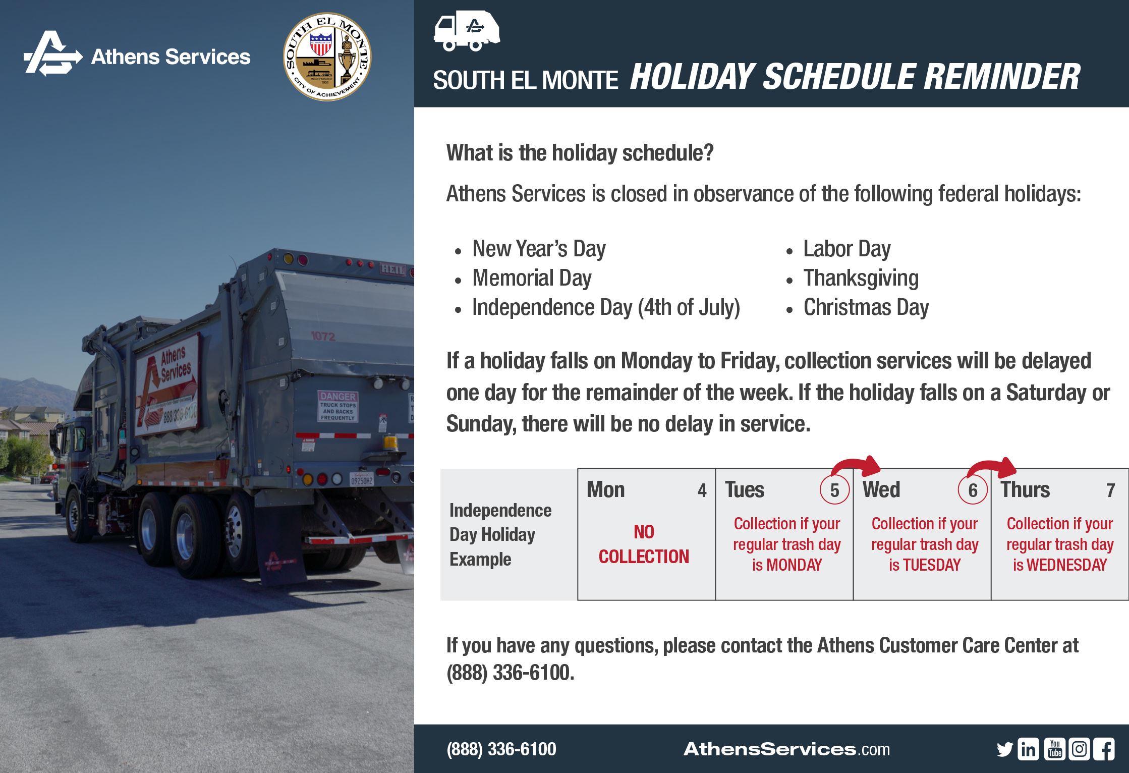 Athens Trash Collection Holiday Schedule jpeg  Opens in new window